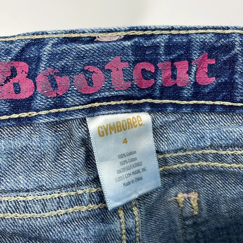 2013 Gymboree Bootcut Jeans w/ Bow Pockets Size 4
